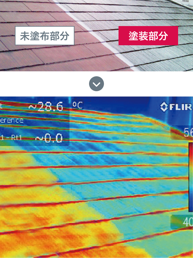 サーモグラフィーにて撮影